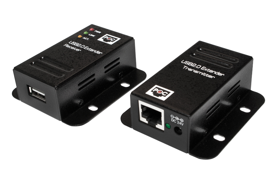 LogiLink USB 2.0 Extender Set, mit 1-Port USB Hub, PoE von Logilink