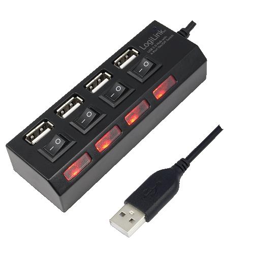 Logilink USB 2.0 HUB 4-port black Logilink USB 2.0 HUB 4-port black von Logilink