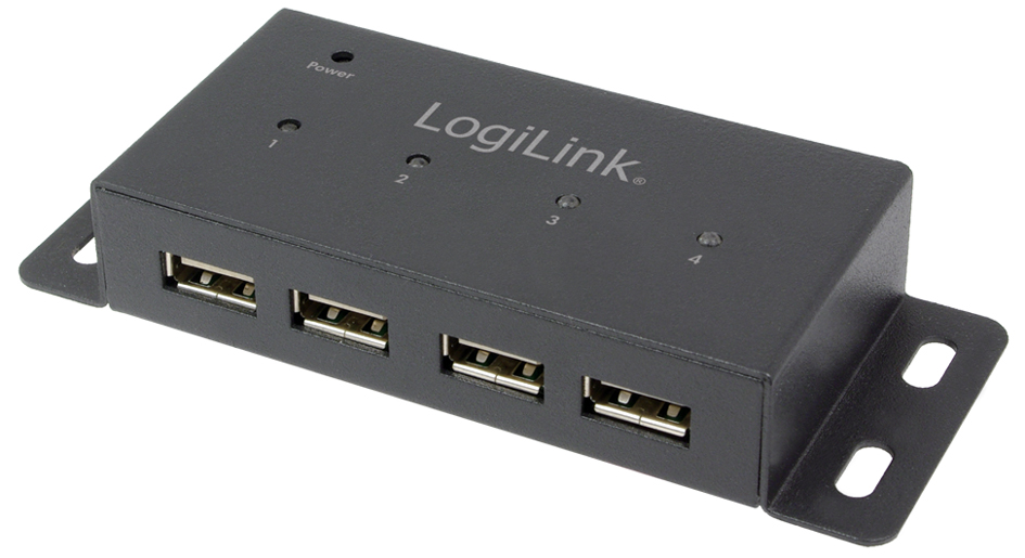 LogiLink USB 2.0 Hub, 4 Port, für Wandmontage von Logilink