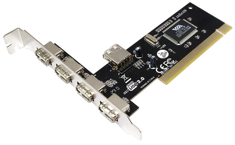 LogiLink USB 2.0 PCI Karte, 4 + 1 Port, VIA Chipsatz von Logilink