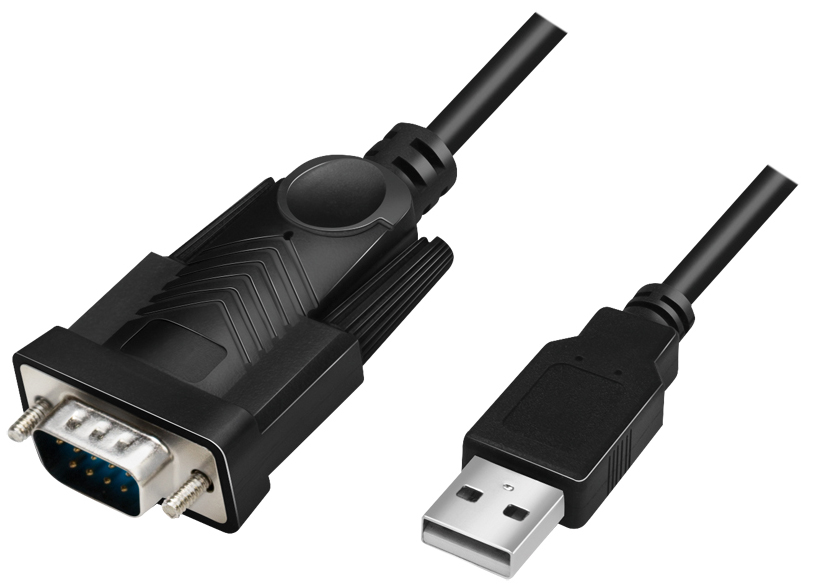 LogiLink USB 2.0 - RS232 Adapterkabel, schwarz, 1,5 m von Logilink