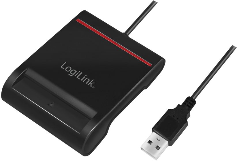 LogiLink USB 2.0 Smart-ID-Kartenleser, schwarz von Logilink