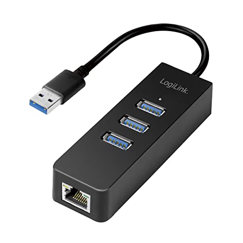 LogiLink USB 3.0 (Typ-A) zu Gigabit Netzwerk Adapter (RJ45) und 3x USB 3.0 (Typ-A) Hub von Logilink