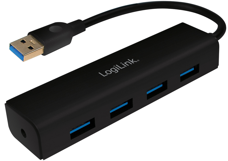 LogiLink USB 3.0 Hub, 4-Port, Kunstoffgehäuse, schwarz von Logilink