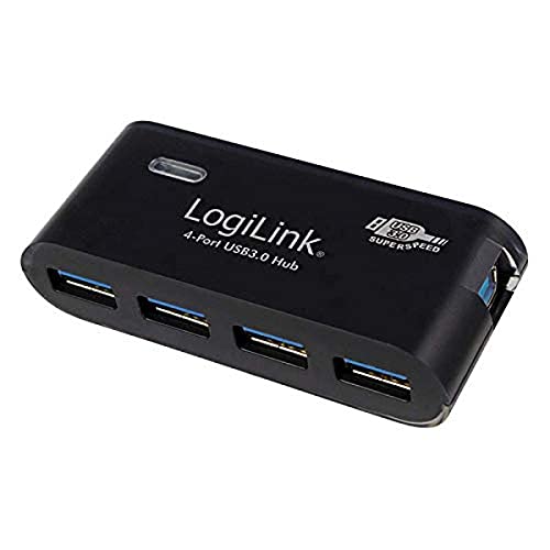 LogiLink USB 3.0 Hub 4-Port mit 5V/2A Netzteil schwarz von Logilink