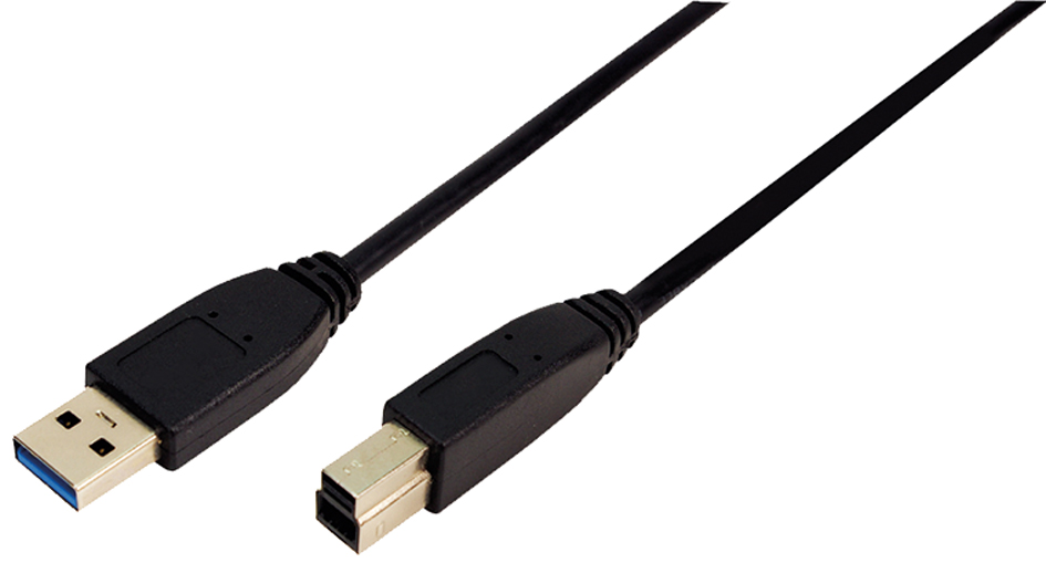 LogiLink USB 3.0 Kabel, USB-A - USB-B Stecker, 1,0 m,schwarz von Logilink
