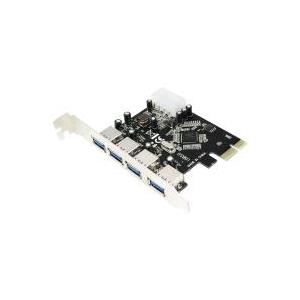 LogiLink USB 3.0 PCI-Express Karte, 4 Port, 5 GBit/Sek. Anschlüsse: 4 x USB-A Kupplungen, gemäß USB 3.0 Spezifika- (PC0057) von Logilink