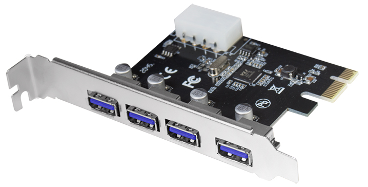 LogiLink USB 3.0 PCI-Express Karte, 4 Port, 5 GBit/Sek. von Logilink