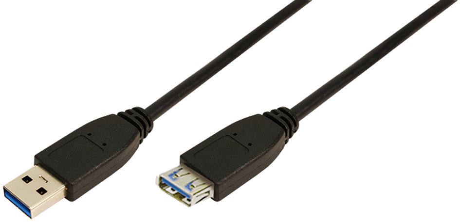 LogiLink USB 3.0 Verlängerungskabel, schwarz, 2,0 m von Logilink