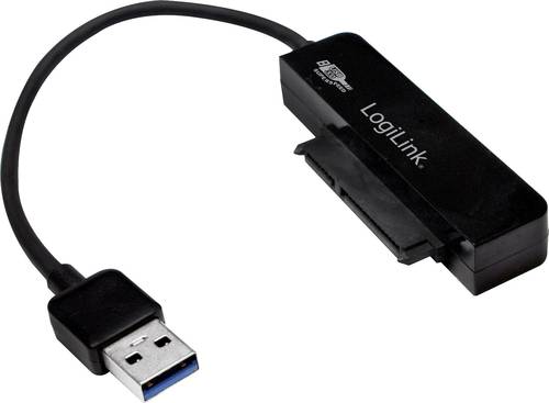 LogiLink USB 3.2 Gen 1 (USB 3.0) Adapter [1x SATA-Buchse 7pol. - 1x USB 3.2 Gen 1 Stecker A (USB 3.0 von Logilink