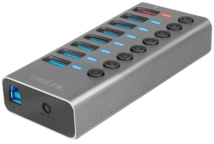 LogiLink USB 3.2 Gen 1 Hub, 7 Port + 1x Schnell-Ladeport von Logilink