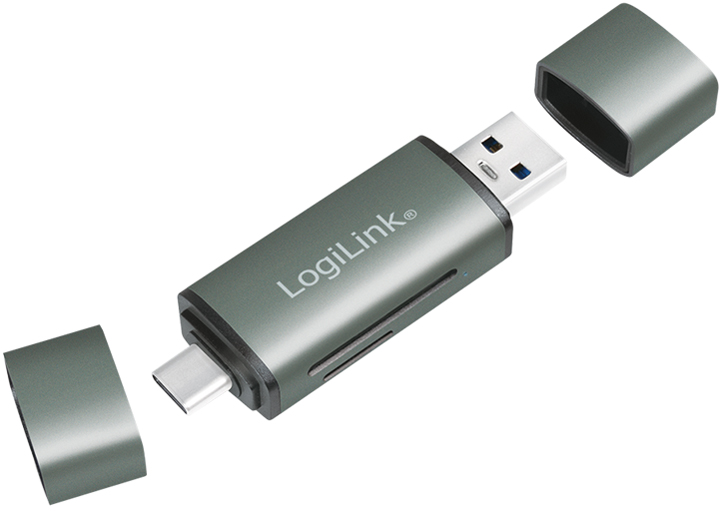 LogiLink USB 3.2 Gen1 Card Reader, SD/Micro SD, alu von Logilink