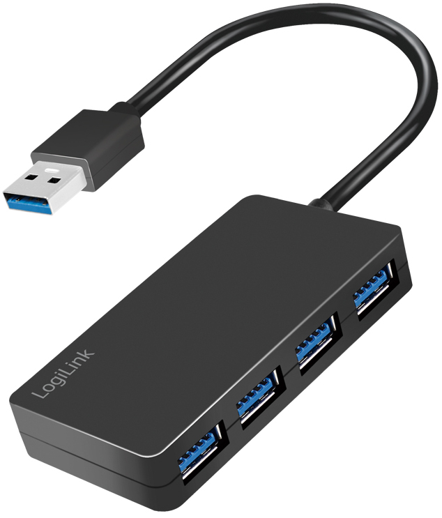 LogiLink USB 3.2 Gen1 Hub, 4-Port, schwarz von Logilink