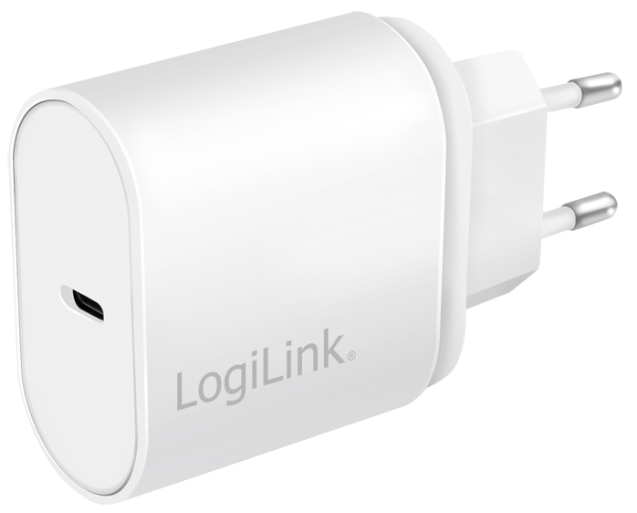 LogiLink USB-Adapterstecker, 1x USB-C PD Port, 20 Watt, weiß von Logilink