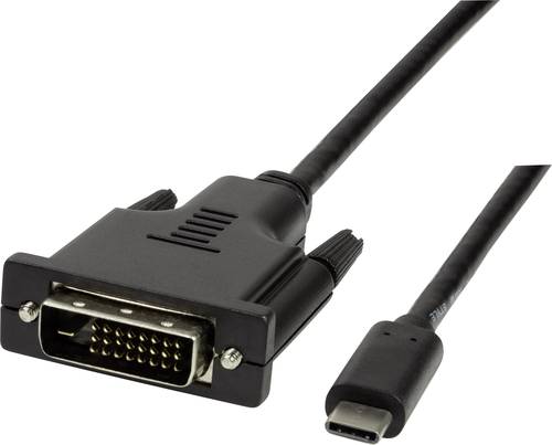 LogiLink USB-C® / DVI Adapterkabel USB-C® Stecker, DVI-D 24+1pol. Stecker 1.80m Schwarz UA0331 USB von Logilink