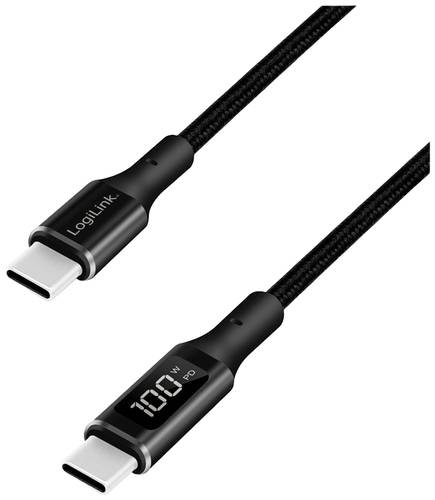 LogiLink USB-C® Kabel USB 2.0 USB-A Stecker 1m Schwarz beidseitig verwendbarer Stecker CU0181 von Logilink