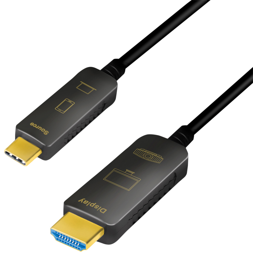 LogiLink USB-C AOC Hybrid Glasfaserkabel, 4K/60Hz, 10 m von Logilink