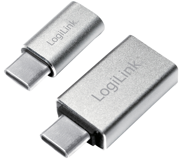 LogiLink USB-C Adapter-Set, 2-teilig, silber von Logilink