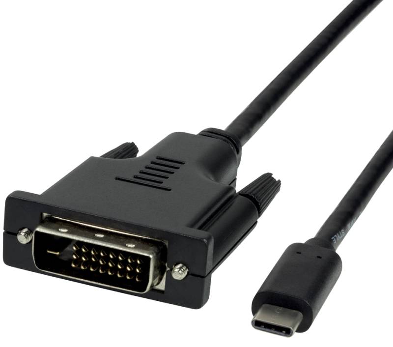 LogiLink USB-C - DVI Adapterkabel, 1,8 m, schwarz von Logilink