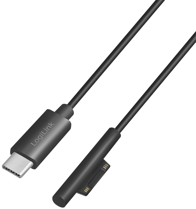 LogiLink USB-C - Microsoft Surface Ladekabel, schwarz, 1,8 m von Logilink