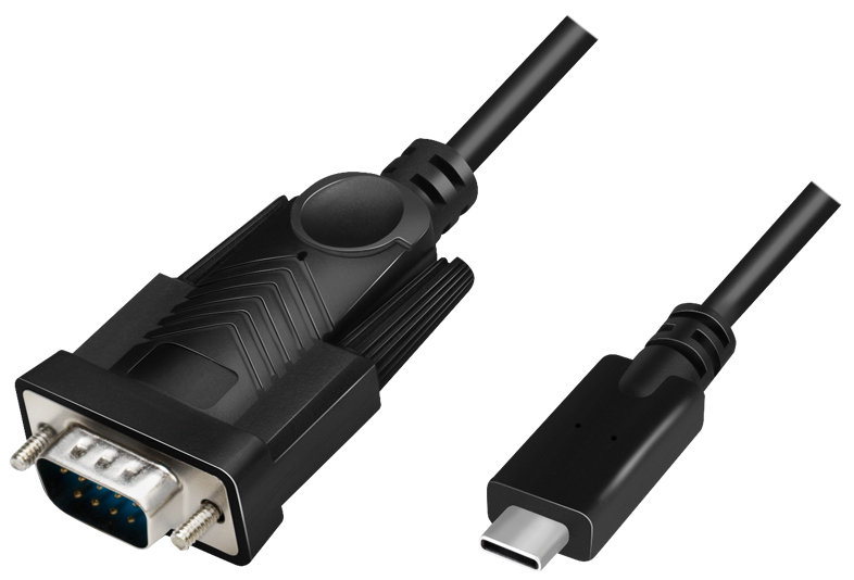 LogiLink USB-C - RS232 Adapterkabel, 1,2 m, schwarz von Logilink