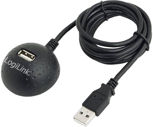 LogiLink USB-Kabel USB 2.0 USB-A Buchse, USB-A Stecker 1.50m CU0013B von Logilink