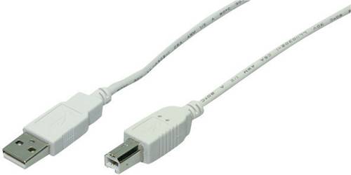 LogiLink USB-Kabel USB 2.0 USB-A Stecker, USB-B Stecker 1.80m Grau CU0007 von Logilink