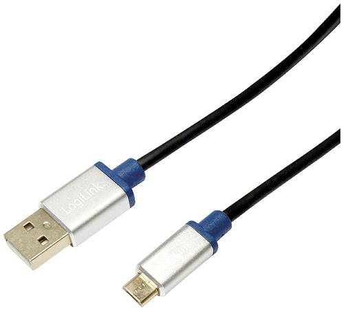 LogiLink USB-Kabel USB 2.0 USB-A Stecker, USB-Micro-B Stecker 1.00m Schwarz BUAM210 von Logilink