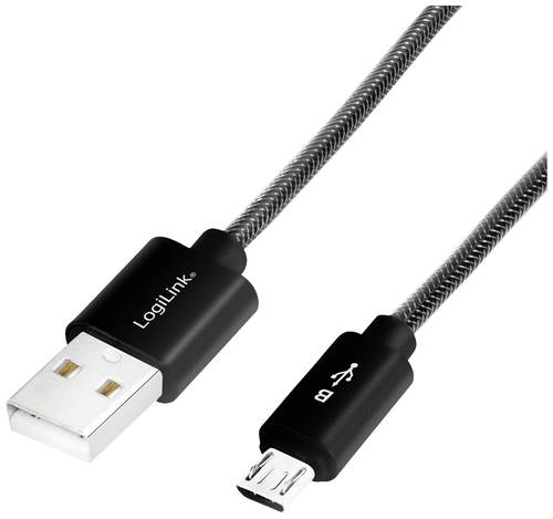 LogiLink USB-Kabel USB 2.0 USB-A Stecker, USB-Micro-B Stecker 1.00m Schwarz LogiLink USB-Kabel USB 2.0 USB-A Stecker, USB-Micro-B Stecker 1.00m Schwarz von Logilink