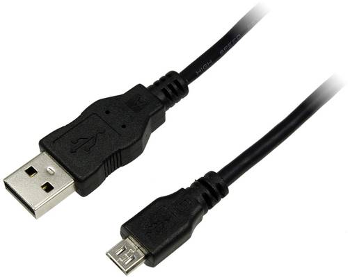 LogiLink USB-Kabel USB 2.0 USB-A Stecker, USB-Micro-B Stecker 3.00m Schwarz von Logilink