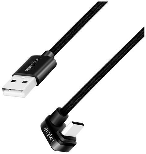 LogiLink USB-Kabel USB 2.0 USB-C® Stecker, USB-A Stecker 2.00m Schwarz CU0193 von Logilink