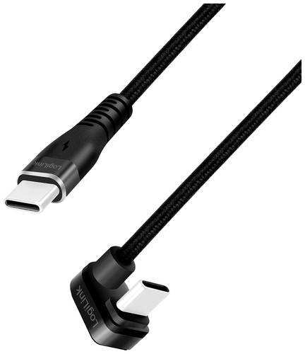 LogiLink USB-Kabel USB 2.0 USB-C® Stecker 1.00m Schwarz CU0190 von Logilink