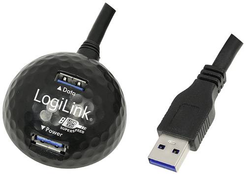 LogiLink USB-Kabel USB 3.2 Gen1 (USB 3.0 / USB 3.1 Gen1) USB-A Stecker, USB-A Buchse 1.50m Schwarz von Logilink