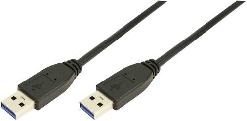 LogiLink USB-Kabel USB 3.2 Gen1 (USB 3.0 / USB 3.1 Gen1) USB-A Stecker, USB-A Stecker 3.00m Schwarz von Logilink