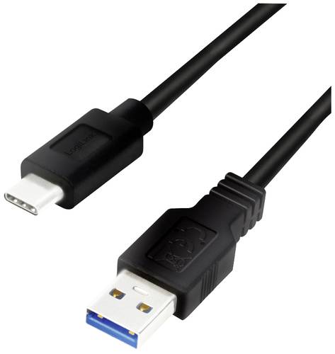 LogiLink USB-Kabel USB 3.2 Gen1 (USB 3.0 / USB 3.1 Gen1) USB-A Stecker, USB-C® Stecker 0.50m Schwar von Logilink