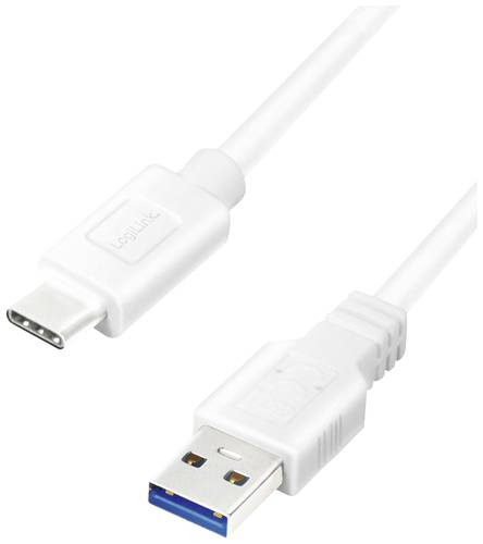 LogiLink USB-Kabel USB 3.2 Gen1 (USB 3.0 / USB 3.1 Gen1) USB-A Stecker, USB-C® Stecker 0.50m Weiß von Logilink