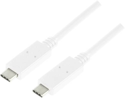 LogiLink USB-Kabel USB 3.2 Gen1 (USB 3.0 / USB 3.1 Gen1) USB-C® Stecker, USB-C® Stecker 1.00m Wei� von Logilink