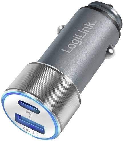 LogiLink USB-Ladegerät 36W KFZ Ausgangsstrom (max.) 3000mA Anzahl Ausgänge: 2 x USB-C® Buchse (Po von Logilink