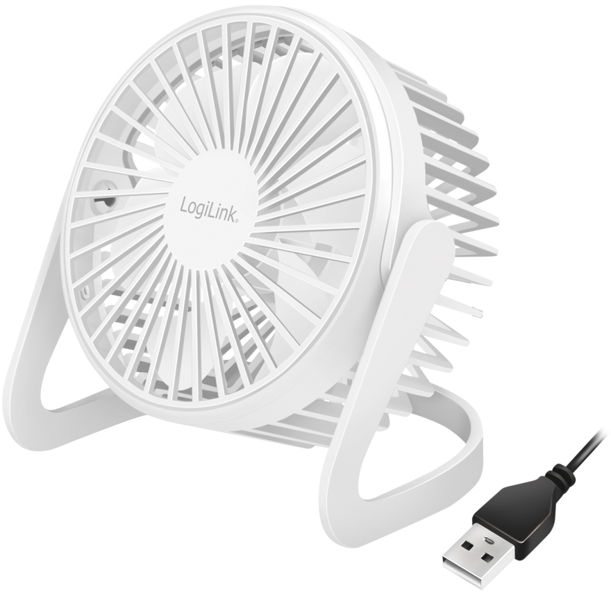 LogiLink USB-Schreibtisch-Ventilator, 30 dB, weiß LogiLink USB-Schreibtisch-Ventilator, 30 dB, weiß von Logilink