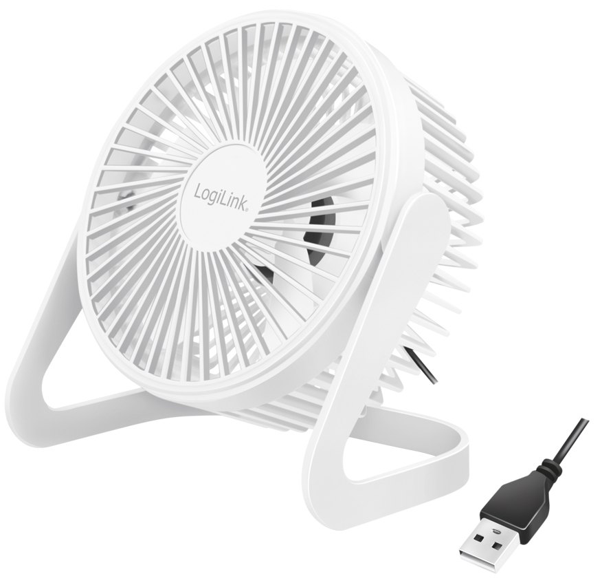 LogiLink USB-Schreibtisch-Ventilator, 40 dB, weiß LogiLink USB-Schreibtisch-Ventilator, 40 dB, weiß von Logilink
