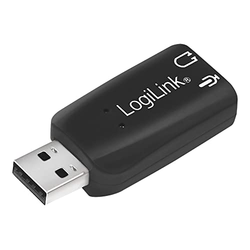 LogiLink USB Soundkarte mit Virtual 3D Soundeffekt, Simuliert 5.1 Surround Sound Effekte schwarz von Logilink