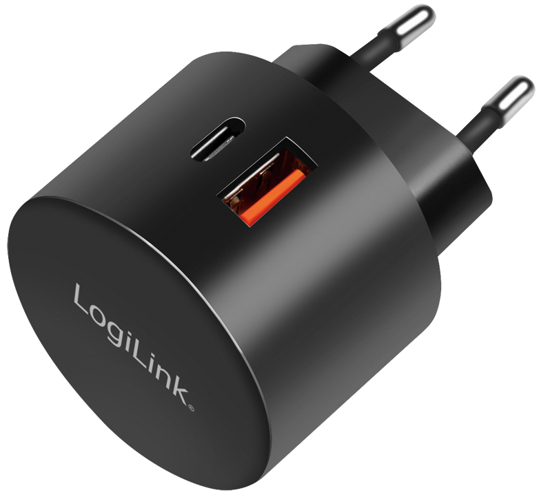 LogiLink USB-Steckdosenadapter, 2x USB, schwarz, 20 Watt von Logilink