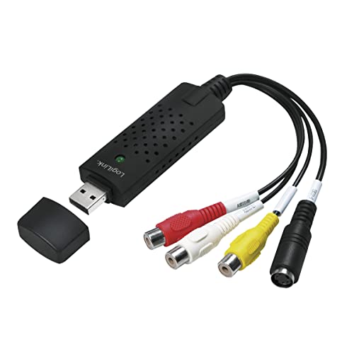 LogiLink VG0030 - USB 2.0-Audio/Video-Grabber, USB-A zu 3x Cinch + miniDIN5, schwarz, 0,1 m von Logilink