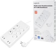 LogiLink Wi-Fi Smart Steckdosenleiste 6-fach (CEE7/3) - 4x USB - Tuya kompatibel (SH0105) (B-Ware) von Logilink