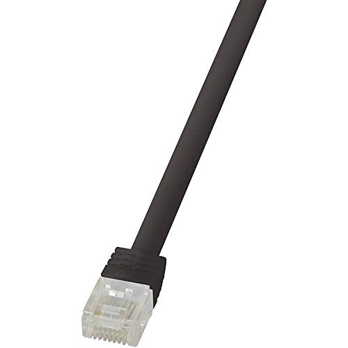 Logilink CF2103U CAT6 U/UTP Flat Patch Kabel Slimline AWG32 schwarz 15m von Logilink