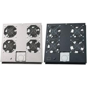 Logilink Canovate - Rack Dach Gebläseschale - mit 4 Ventilatoren, Thermostat - Wechselstrom 220-240 V - Hellgrau, RAL 7035 (FAS122G) von Logilink