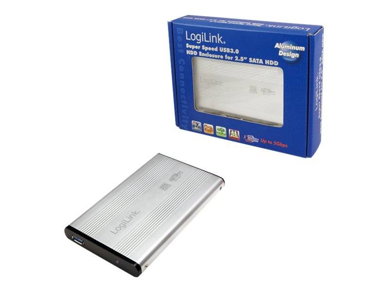 Logilink Geh. 6.3cm (2,5) USB 3.0/SATA  Silber ALU o. NT von Logilink