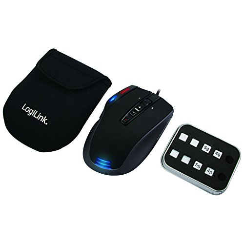 Logilink Q1 Revolution Laser Gaming Maus, 6000 dpi mit Avago 9500 Laser CPU (Turbocore 72 MHz) von Logilink