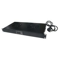 Logilink - Rack-Lüftereinsatz - mit 4 Ventilatoren, Thermostat - AC 187-231 V - Schwarz - 1U - 48.3 cm (19) (FAU04FB) von Logilink