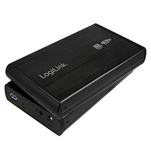 Logilink UA0107 Festplattengehäuse für 8,9 cm (3,5 Zoll) SATA, USB 3.0 Aluminium schwarz von Logilink